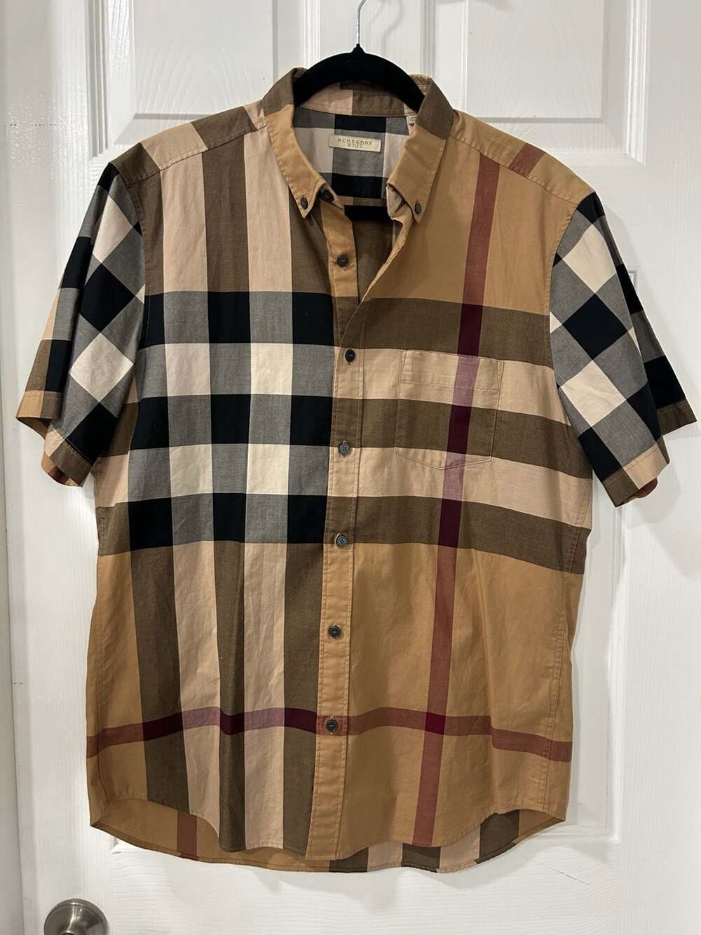 Burberry Brit Exploded Check Pattern Short Sleeve Shirt
